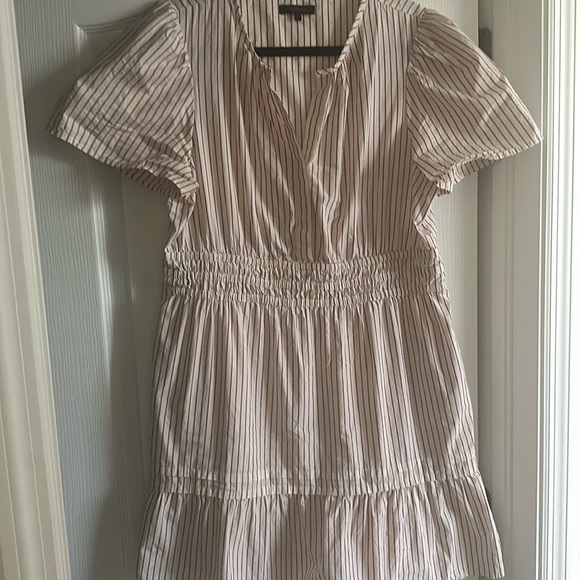 Quince Dress WORN ONCE White Red Stripes Pockets! large - Picture 5 of 8